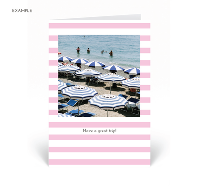 Personalised Photo Card - Stripe - Pink