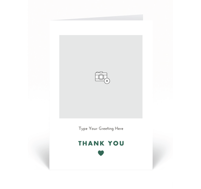 Personalised  Photo Card - Thank You - Green