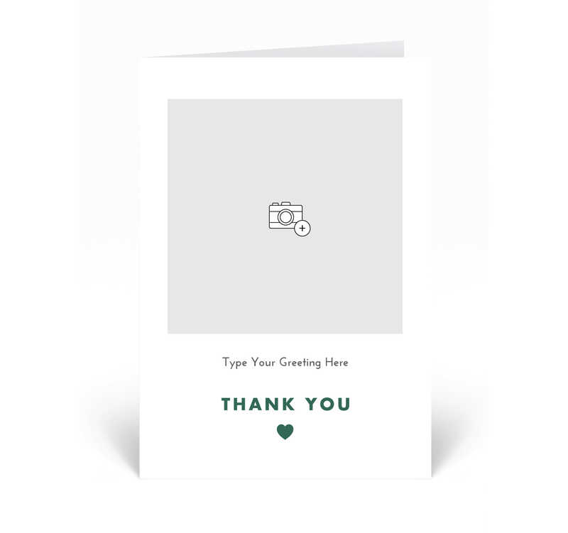 Personalised  Photo Card - Thank You - Green