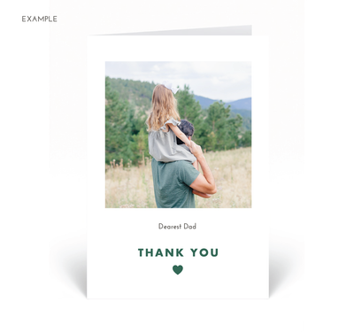 Personalised  Photo Card - Thank You - Green