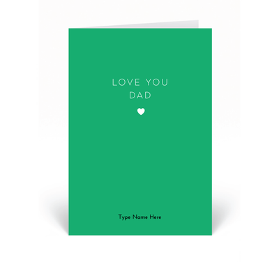 Personalised Card - Love You Dad