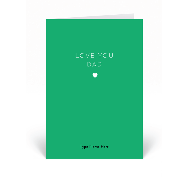 Personalised Card - Love You Dad