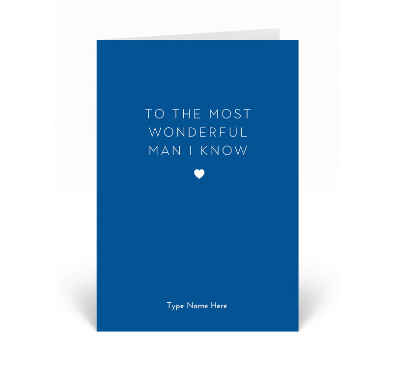 Personalised Card - To The Most Wonderful Dad