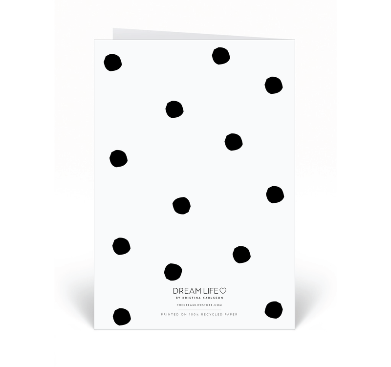 Personalised Card - Happy Birthday - Dots - Black