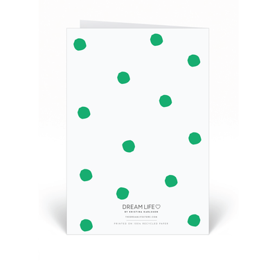Personalised Card - Happy Birthday - Dots - Green