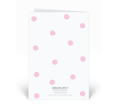 Personalised Card - Happy Birthday - Dots - Pink