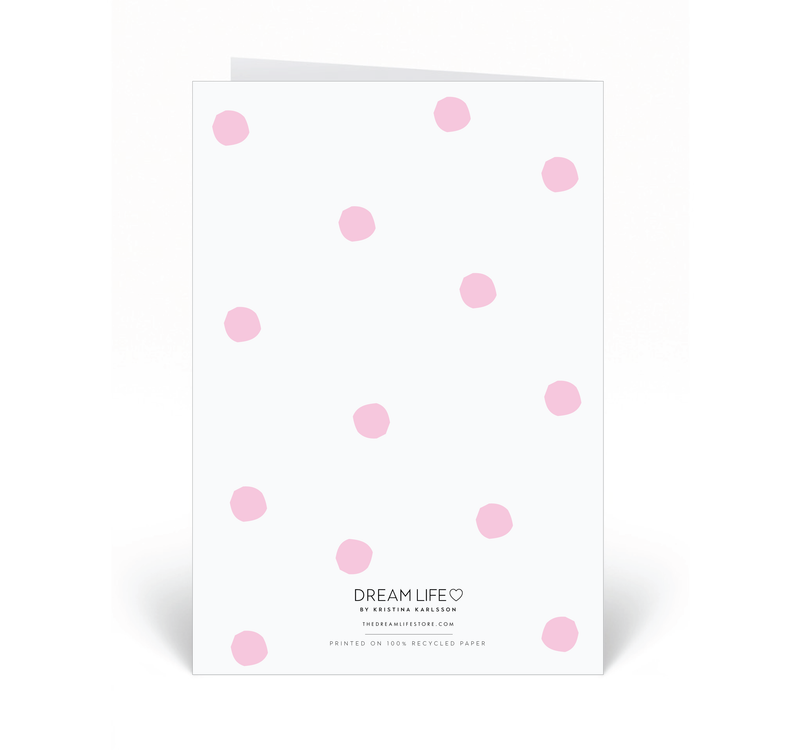 Personalised Card - Happy Birthday - Dots - Pink
