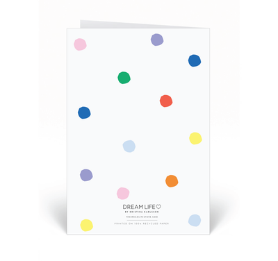 Personalised Card - Happy Birthday - Dots - Rainbow