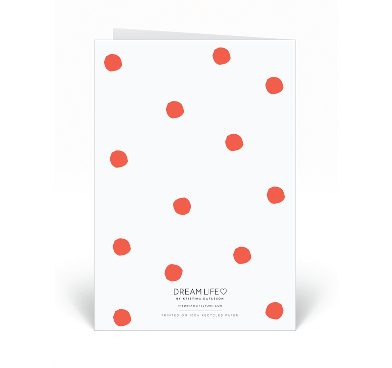 Personalised Card - Happy Birthday - Dots - Red