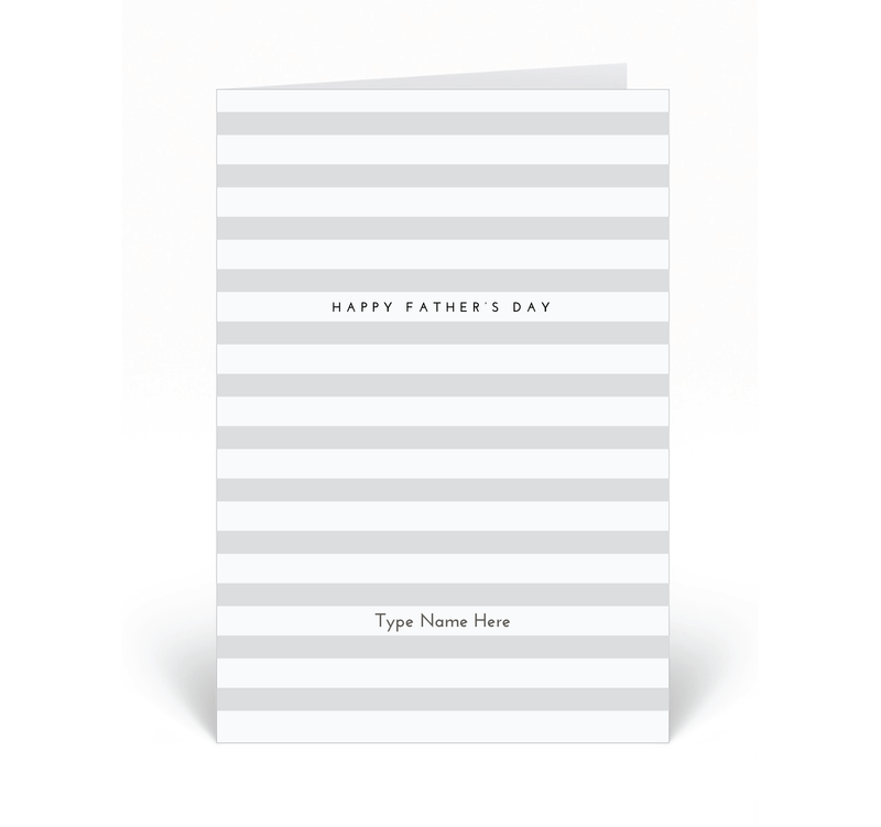 Personalised Card - Stripes - Happy Father&