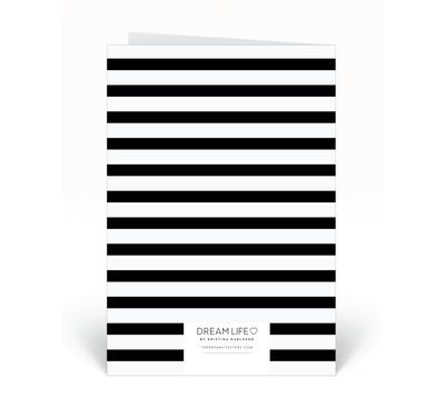 Personalised Card - Stripes - Love You Dad - Black