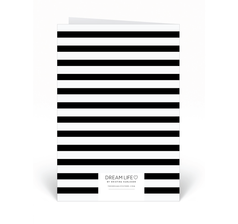 Personalised Card - Stripes - Love You Dad - Black