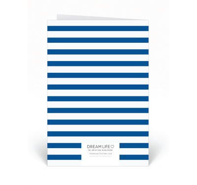 Personalised Card - Stripes - Happy Father's Day - Blue