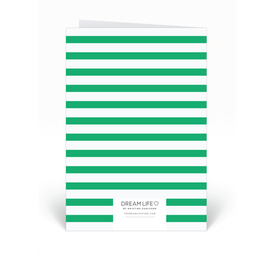 Personalised Card - Stripes - Love You Dad - Green