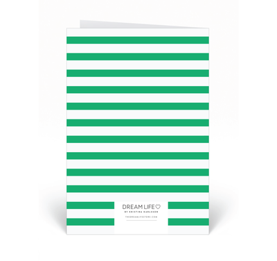 Personalised Card - Stripes - Love You Dad - Green