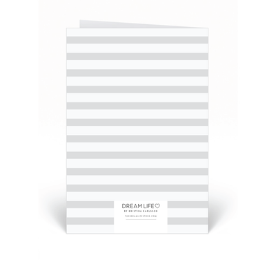 Personalised Card - Stripes - Happy Father's Day - Grey