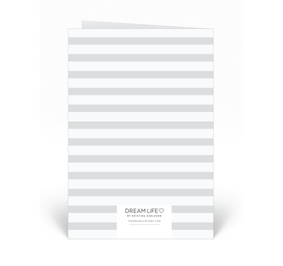 Personalised Card - Stripes - Happy Father's Day - Grey