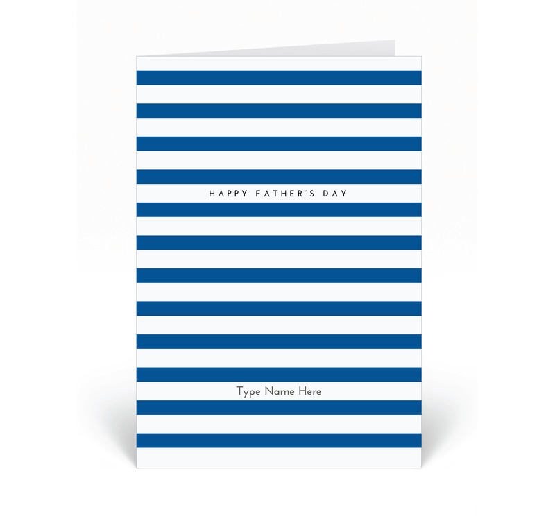 Personalised Card - Stripes - Happy Father&
