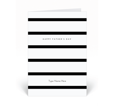 Personalised Card - Happy Father's Day - Black