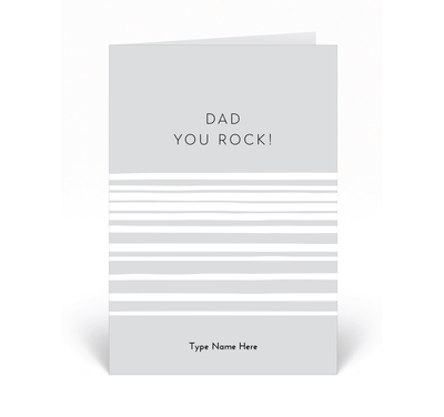 Personalised Card - Dad You Rock!