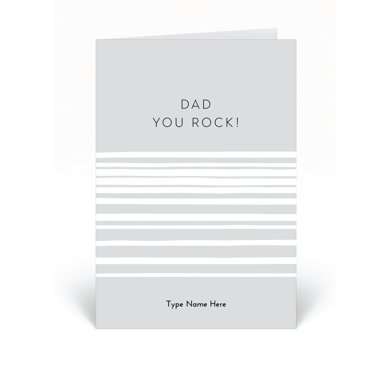 Personalised Card - Dad You Rock!