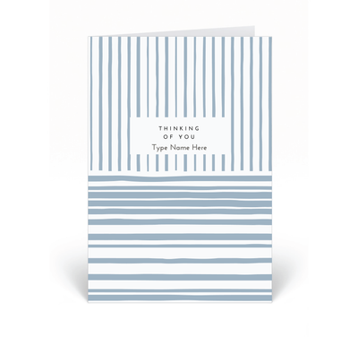 Personalised Card - Thinking of You - Blue