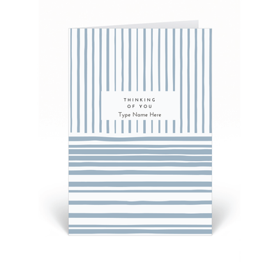 Personalised Card - Thinking of You - Blue
