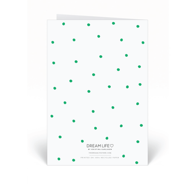 Personalised Card - Thank You - Dots - Green