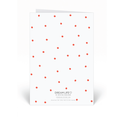 Personalised Card - Thank You - Dots - Red