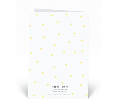 Personalised Card - Thank You - Dots - Yellow