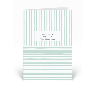 Personalised Card - Thinking of You - Green
