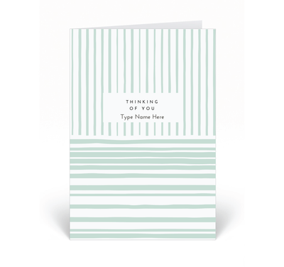 Personalised Card - Thinking of You - Green