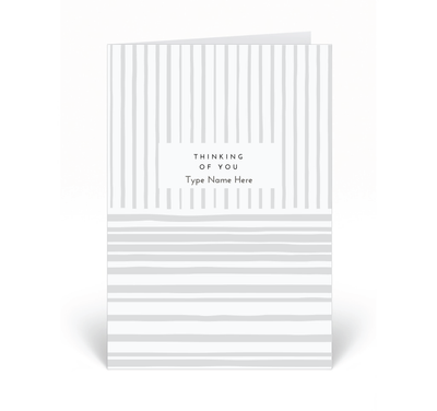 Personalised Card - Thinking of You - Grey