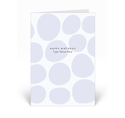Personalised Card - Happy Birthday - Pebble - Lilac