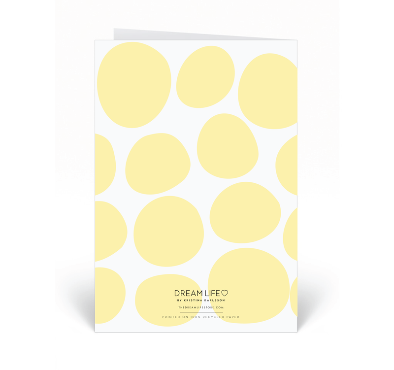 Personalised Card - Happy Birthday - Pebble - Yellow