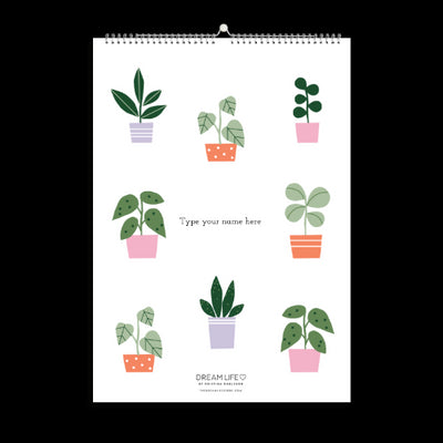 A3 Family Calendar - Plants
