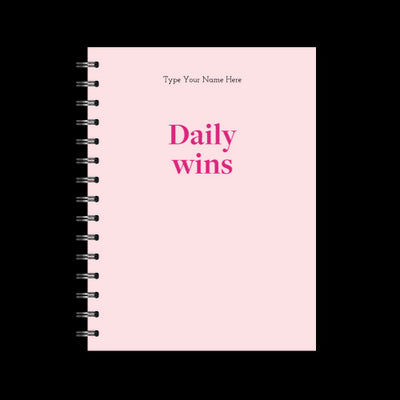 A5 Spiral Journal - Daily Wins - Pink