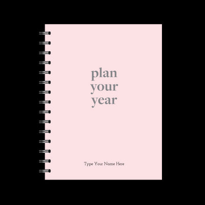 A5 Spiral Journal - Plan Your Year - Pale Pink