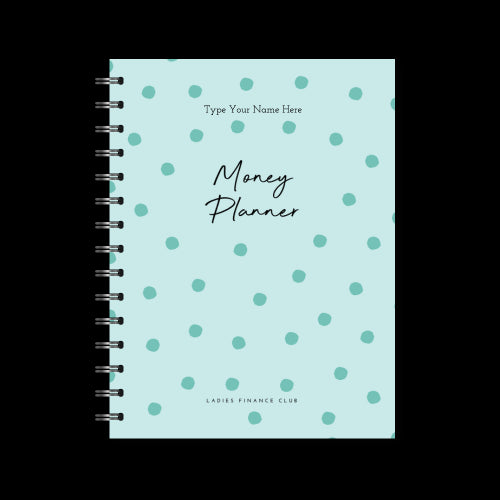 A5 Spiral Journal - Ladies Finance Club - Money Planner - Ocean