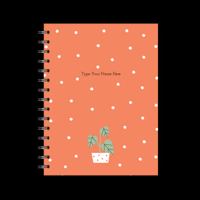 A5 Spiral Journal - Plants - Red