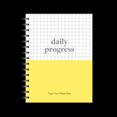 A5 Spiral Journal  - Daily Progress - Yellow