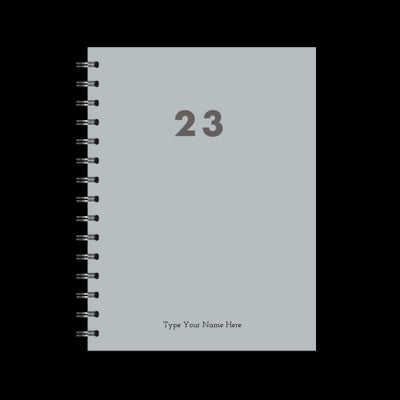 A5 2023 Spiral Vertical Weekly Diary – Grey