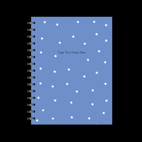 A5 Spiral Journal - Dots - Cornblue