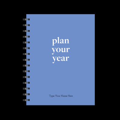 A5 Spiral Journal - Plan Your Year - Cornblue