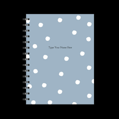 A5 2024 Spiral Teacher Diary - Dots - Blue