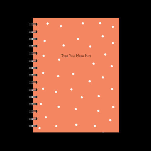 A5 Spiral Journal - Dots - Red
