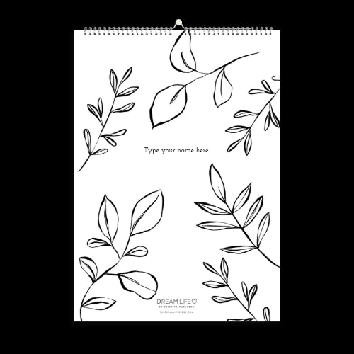 A3 Family Calendar - Leaves - Sketch
