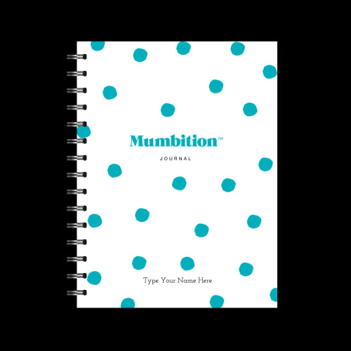 A5 Spiral Journal - Mums & Co - Mumbition™ - Dots - Teal