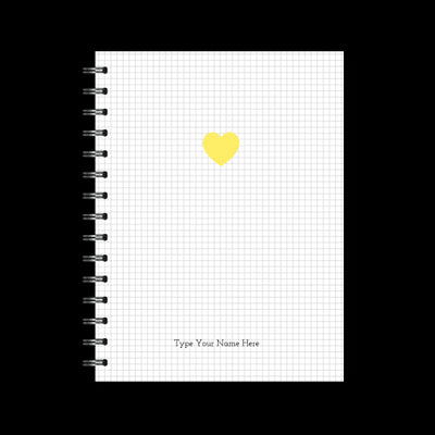 A5 Spiral Journal - Yellow Heart
