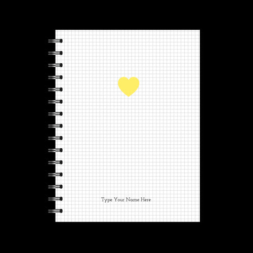 A5 Spiral Journal - Yellow Heart